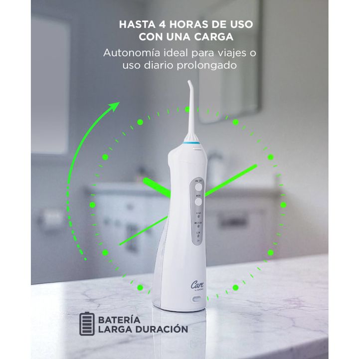 Irrigador Bucal Gadnic 100psi 200ml 3 Velocidades Inalámbrico 4 Boquillas - Vista 3