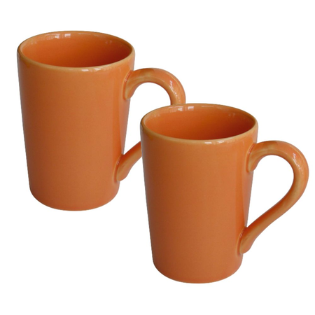 Jarro Mug - Set X 2 Tazas 230 Cc Naranja Oxford