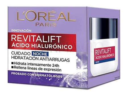 Crema Noche Loreal Revitalift Acido Hialuronico X 50 Ml