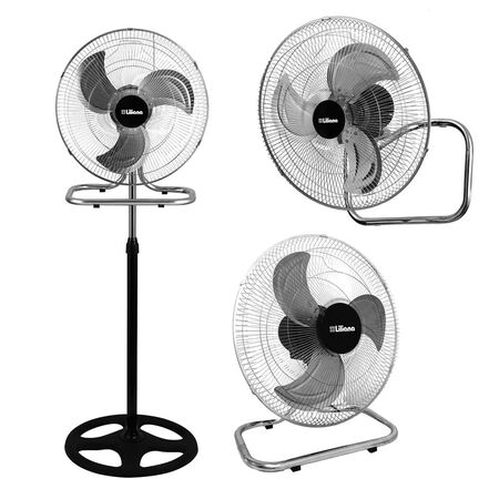 Ventilador Liliana 3 en 1 De pie / Turbo / Pared 18 3 Aspas Metálicas