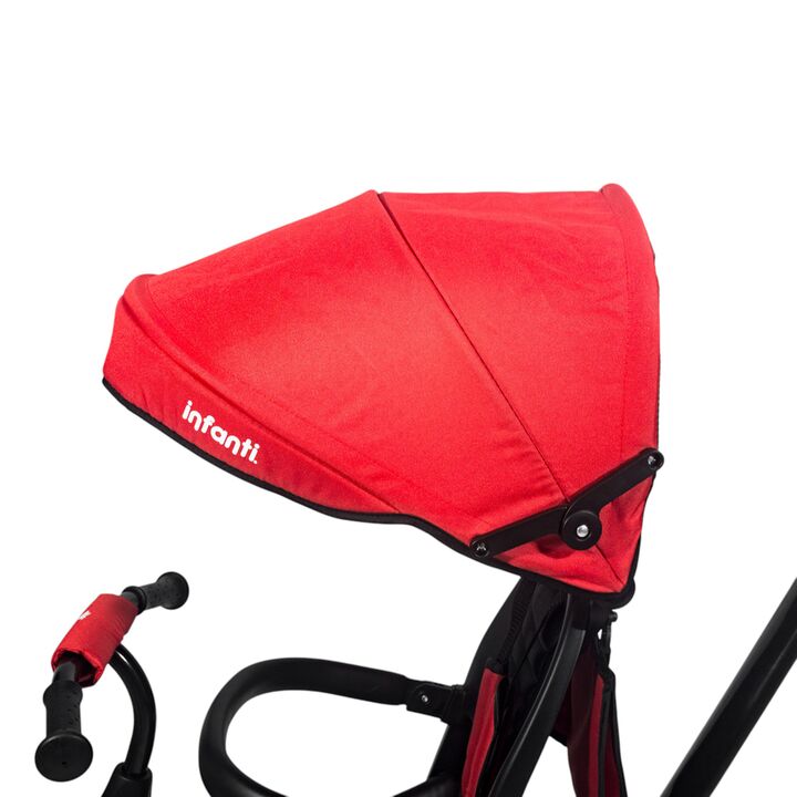 Triciclo multifuncional Infanti JY-T07B rojo - Vista 7
