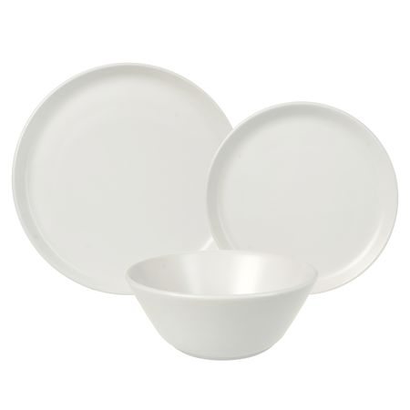 Vajilla 12 Piezas Plato Playo Postre Bowl Ceramica Aston