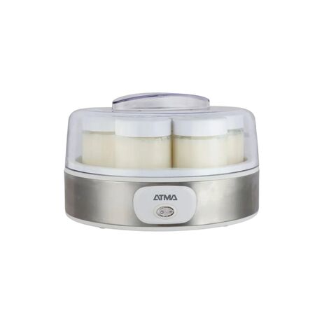 Yogurtera Atma YMAT26N Blanca con 7 Frascos de Vidrio de 150 mL y Tapa Transparente