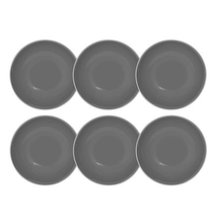 Set X6 Platos Hondos 20cm Unni Grey Oxford