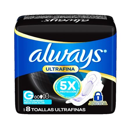 Toalla femenina Always Ultra Fina Noche Seca 8 unidades 80824277