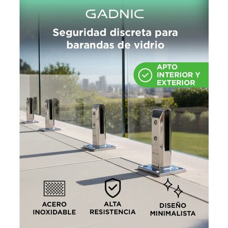 Mini Poste Gadnic Acero Inoxidable Para Balcones Piletas Escaleras