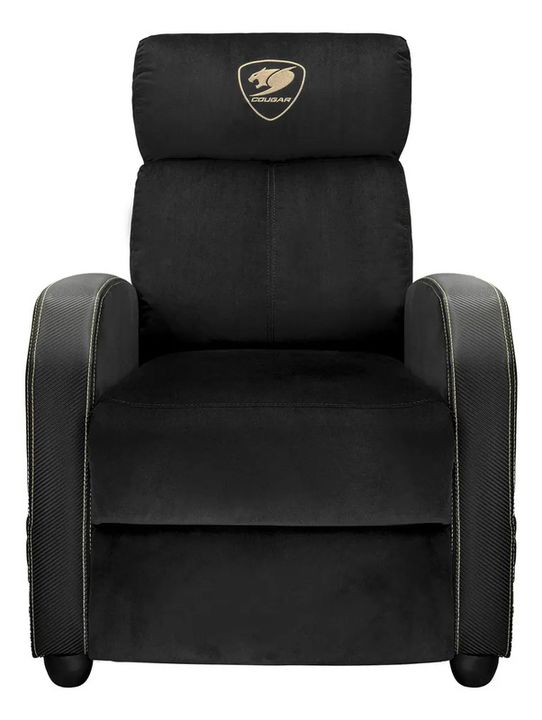 Sillon Gamer Cougar Ranger Elite Gold Tapizado De Terciopelo Negro - Vista 5