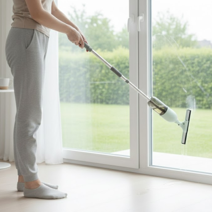 Mopa para Piso y Vidrios Bynox 3en1 con mopa circular mopa plana y mopa para vidrios CI-SPR3E1-GR - Vista 2