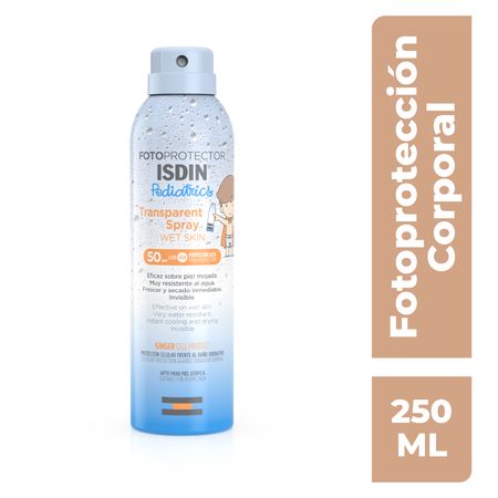 Fotoprotector Isdin Pediatrico Wet Skin Spray 50+ 250 Ml