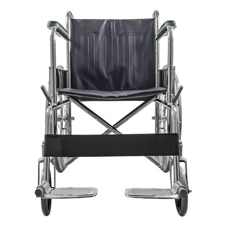 Silla De Ruedas Con Apoya Brazos Y Pedanas Fija Cromada