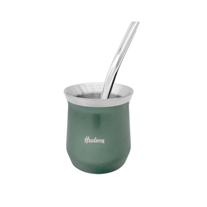 Set En Caja Mate/Bombilla Hudson Vaso Acero VERDE - Vista 4