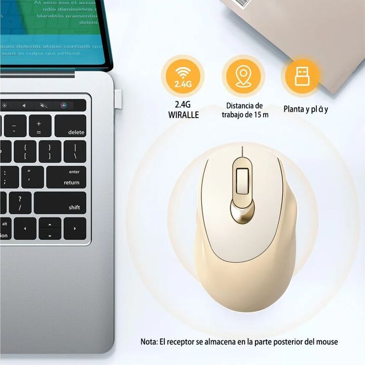 Mouse Smartilike MS01 Caqui - Vista 3