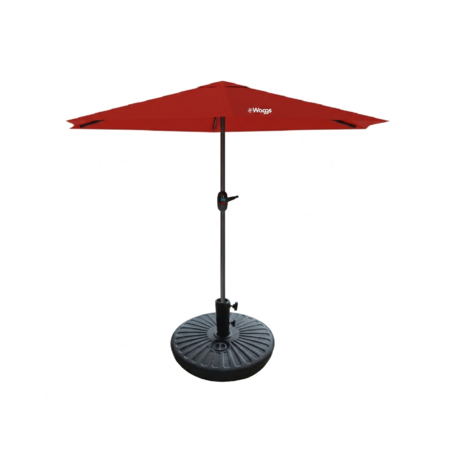 Combo Sombrilla Parasol Recto con Soporte Circular Waggs Rojo