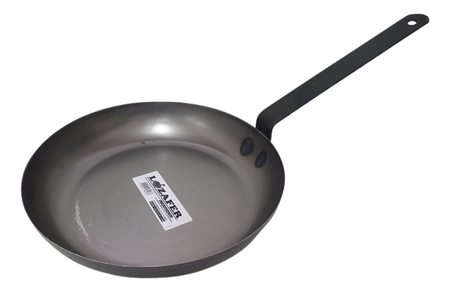 Sarten Chapa De Hierro Lozafer N°38 Mango Planchuela Plateado