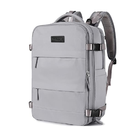 Mochila de Viaje Carry On para Cabina de Avion Porta Notebook Waggs Gris