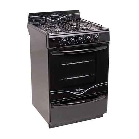 Cocina Negra 56cm 4 Hornallas Fcil limpieza Florencia 5517F