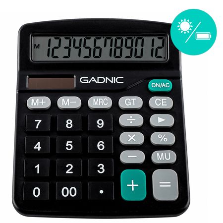 Calculadora  Gadnic 12 Digitos Pantalla LCD Botones Grandes 