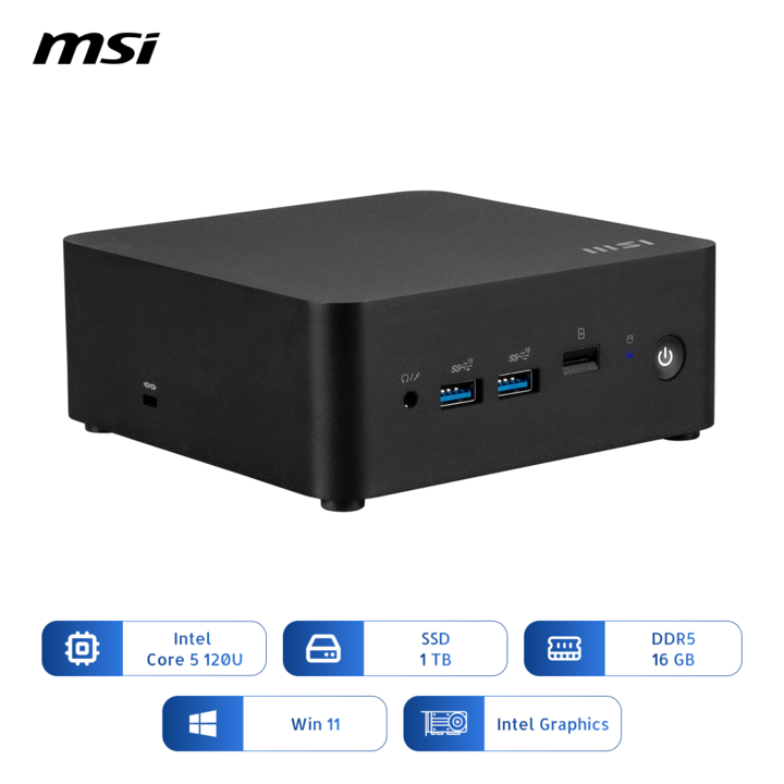 Mini Pc Msi Cubi Nuc 1m Intel Core 5-120u 1tb Ssd 16gb Win11 - Vista 1