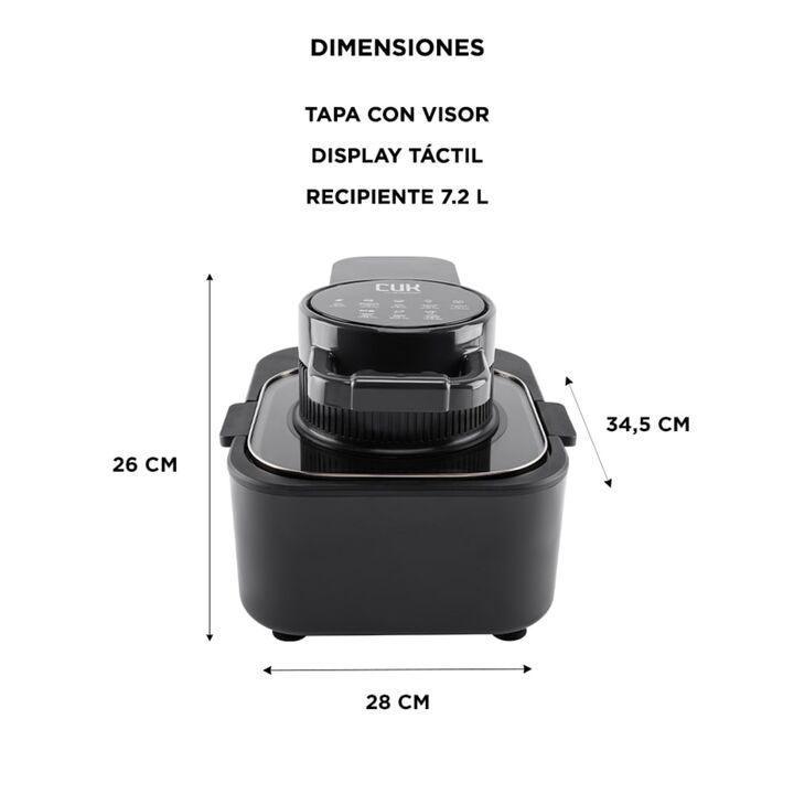 Freidora de Aire Future V7.2 Gadnic Tapa con Visor 7.2 litros - Vista 6
