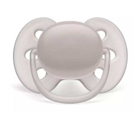 Chupetes Ultra Soft Plain X1 (6-18M), Blanco ( SCF092/51)