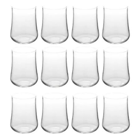 Set X 12 Vaso Vidrio 458 Ml Bolonia Cristar Transparente