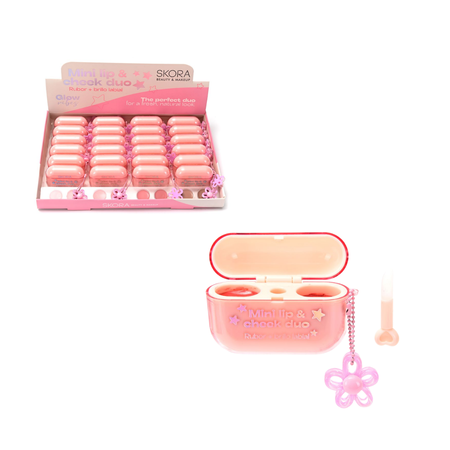 Kit Dúo Brillo Labial y Rubor Cremoso Skora Beauty