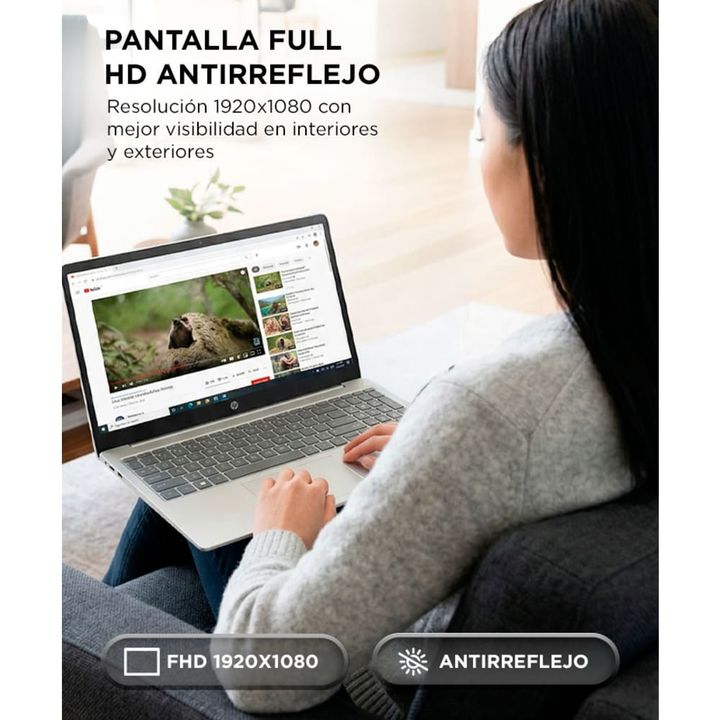Notebook HP 15 Core 5 120U 8GB 512GB SSD Pantalla FHD Sistema operativo FreeDOS - Vista 3