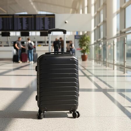 Valija Hard Check In Negro 20 Pulgadas Expandible 40054