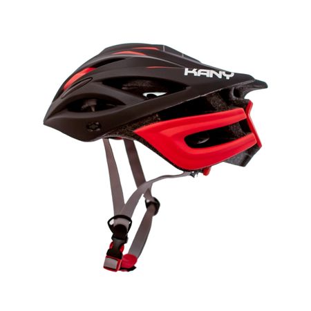 CASCO KANY ROUTE - TALLE L - MODELO: H4R-RL - COLOR: NEGRO Y ROJO MATE