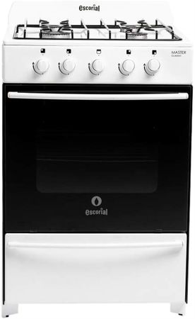 Cocina Escorial Gas Envasado Master Classic 4 Hornallas 56 Cm Blanca
