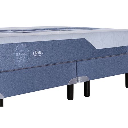 Colchon y Sommier Serta Luisiana 1 Plaza y Media 100x190x28cm De Resortes Pocket Con Espuma Suave