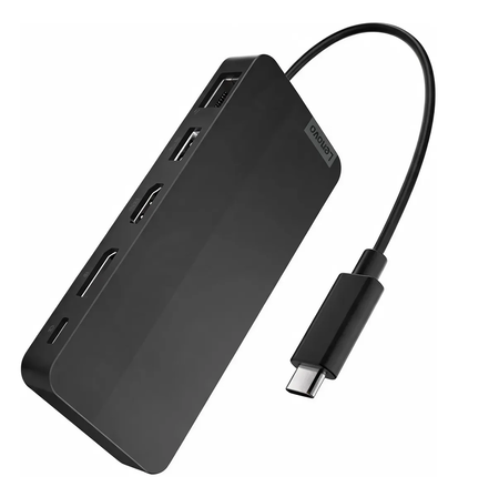 Hub Docking Station 7 En 1 Lenovo Usb-c Pantalla Dual 4k 65w