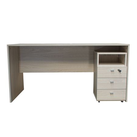 Escritorio Profesional 3 Cajones 1.50 Mts Platinum Gris Andino