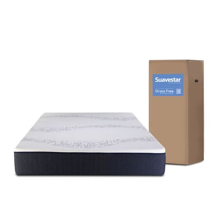Colchón 2 Plazas Suavestar Stress Free Espuma En Caja