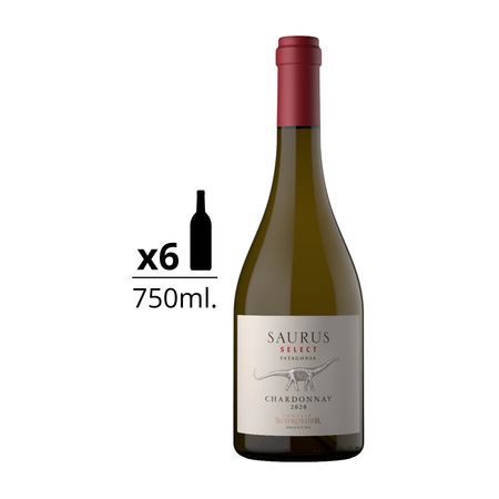 Vino Blanco Saurus Select Chardonnay Caja x 6