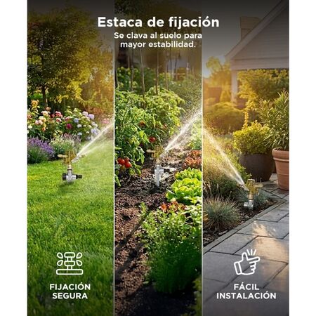 Regador Aspersor de Metálico Gadnic Con Estaca