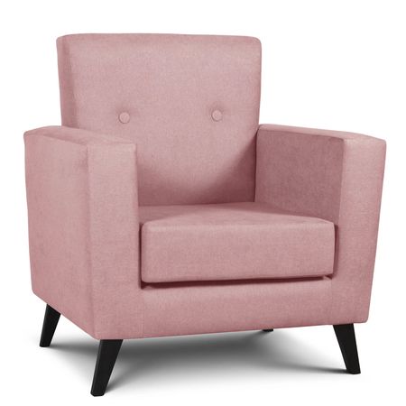Sillon 1 Cuerpo Escandinavo Enrique Espacity Tela Sunny Pink Antimanchas