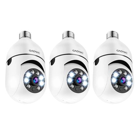 Kit x3 de Cámaras IP Bulbo Gadnic