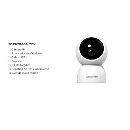 Cámara de Seguridad IP Skyworth H40 Pro 4MP WiFi 360° Interior Visión Nocturna