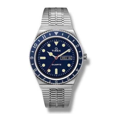 RELOJ ANALOGICO TIMEX METALICO, FONDO AZUL, DOBLE CALENDARIO (RTX0631) (TW2U61900)