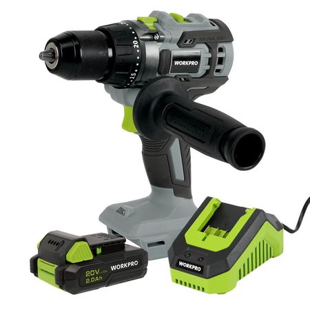 Combo Taladro Percutor Brushless + Cargador + Bater?a WORKRO