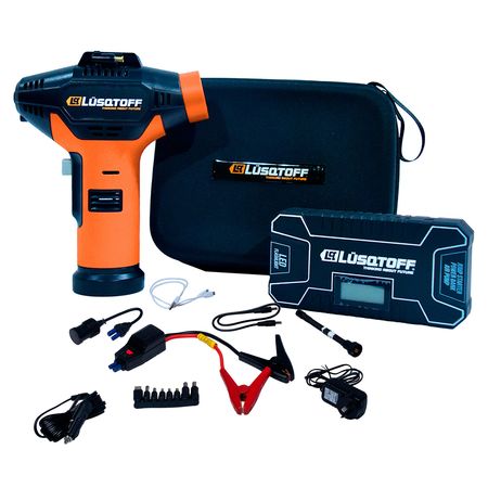 Arrancador Auto Moto Cargador Bateria Compresor Lusqtoff