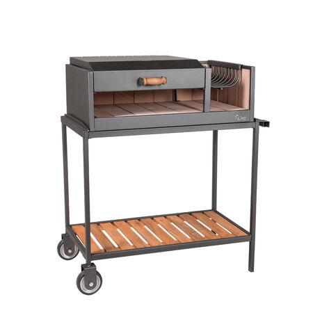 Parrilla Ñuke Paraná Con Tapa Y Carro Movil