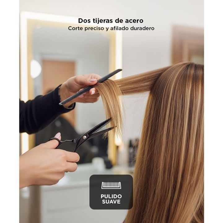 Set de Tijeras Peluqueria Gadnic Corte Pulir y Navaja - Vista 3