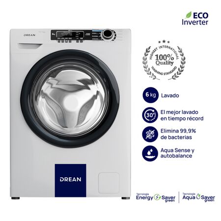 LAVARROPAS DREAN LCFDR0608LB 6KG. INVERTER 800RPM C/FRONTAL - 4609895