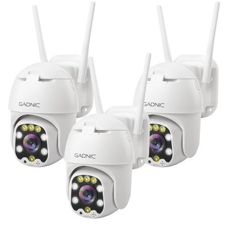 Camaras De Seguridad Gadnic DM300W x3 IP WIFI Para Exteriores 1080P Visión Nocturna
