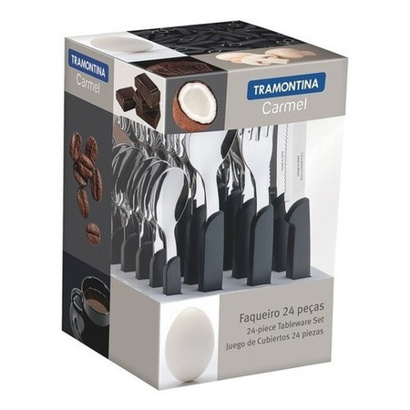 Set Juego De 24 Cubiertos Tramontina Carmel Colores