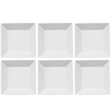 Cuadrado Blanco - Set X 6 Platos Hondos 21 Cm
