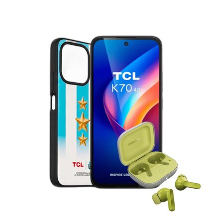 Combo TCL K70 12GB+128GB Midnight Black + Moto Buds Guitar Green Banana
