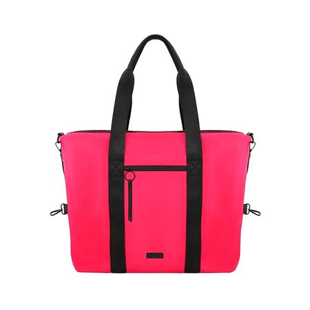 Bolso Cartera Trendy Shopper Dama Ideal Facultad Oficina A4 Morral Fucsia